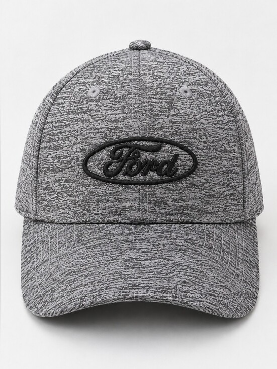 Ford Motors Gray Performance Snapback Hat Embroidered Logo Cap